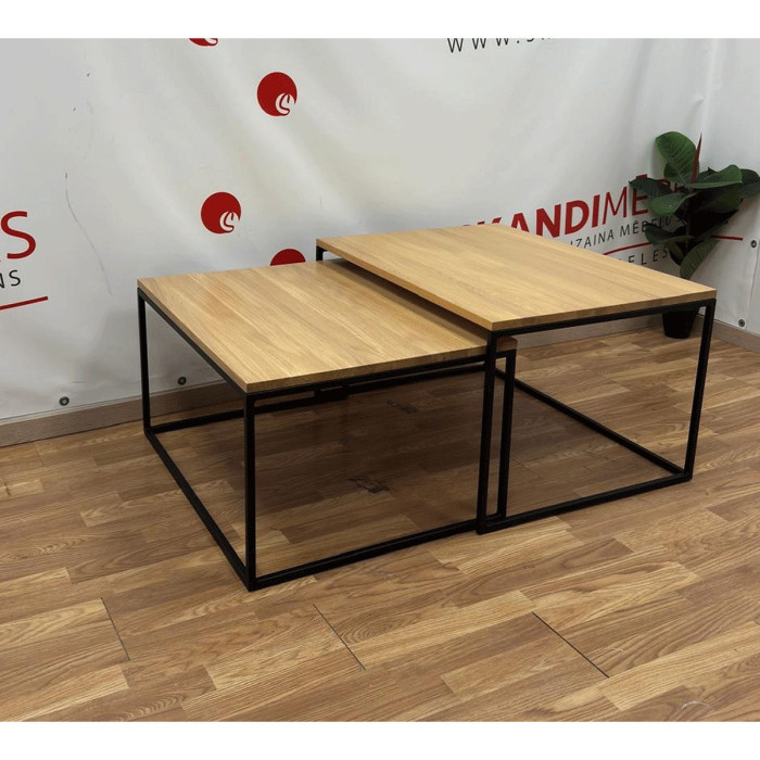 Square Set Coffee Table Set (Oak) Square Set Coffee Table Set (Oak)